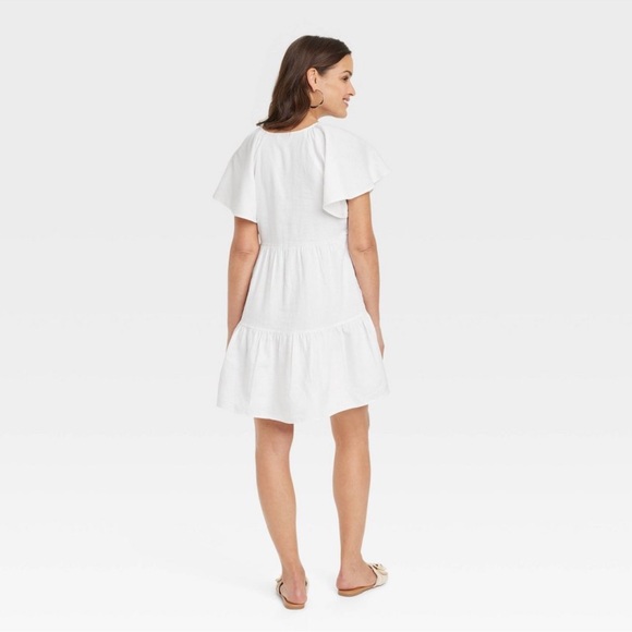 NWT Women's Flutter Short Sleeve Mini Skater
Dress - Universal Thread white XL - Picture 2 of 4